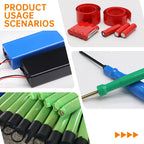 18650 Lithium Battery Heat Shrink Tube Width 17mm ~ 200mm Blue PVC Wrap Cover Skin Cable Protector Sleeve Lithium Film Case