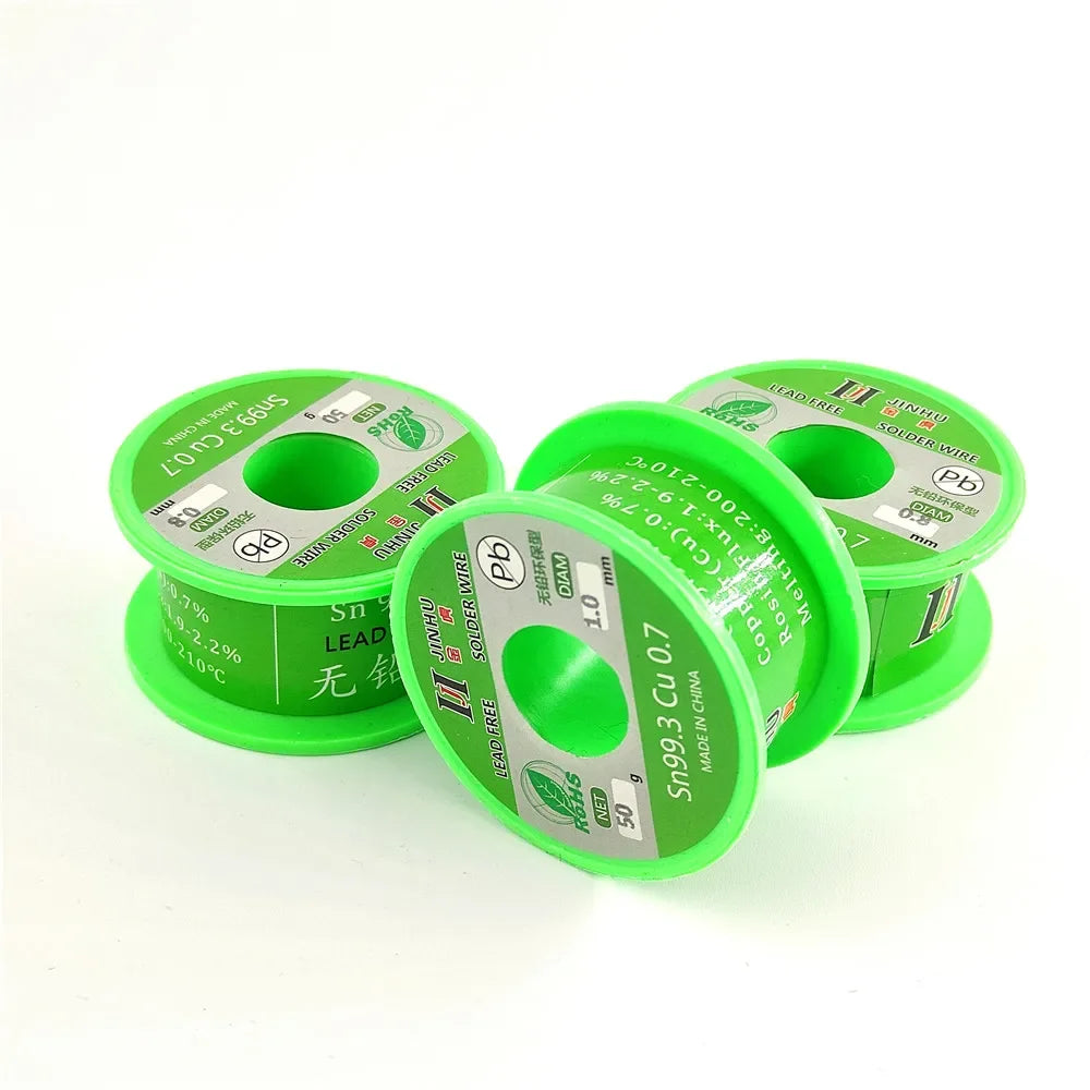 Lead-free Solder Wire SN99.3 Cu0.7 Environmental Protection tin Wire Flux Reel Welding line Soldering Wire Roll High Purity