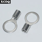 100pcs RNB Brass Ring Bare Terminal Block Connector Cable Lugs Wire Crimping Tips Electrical Connection Strips 12V 2.5mm 4mm 6mm