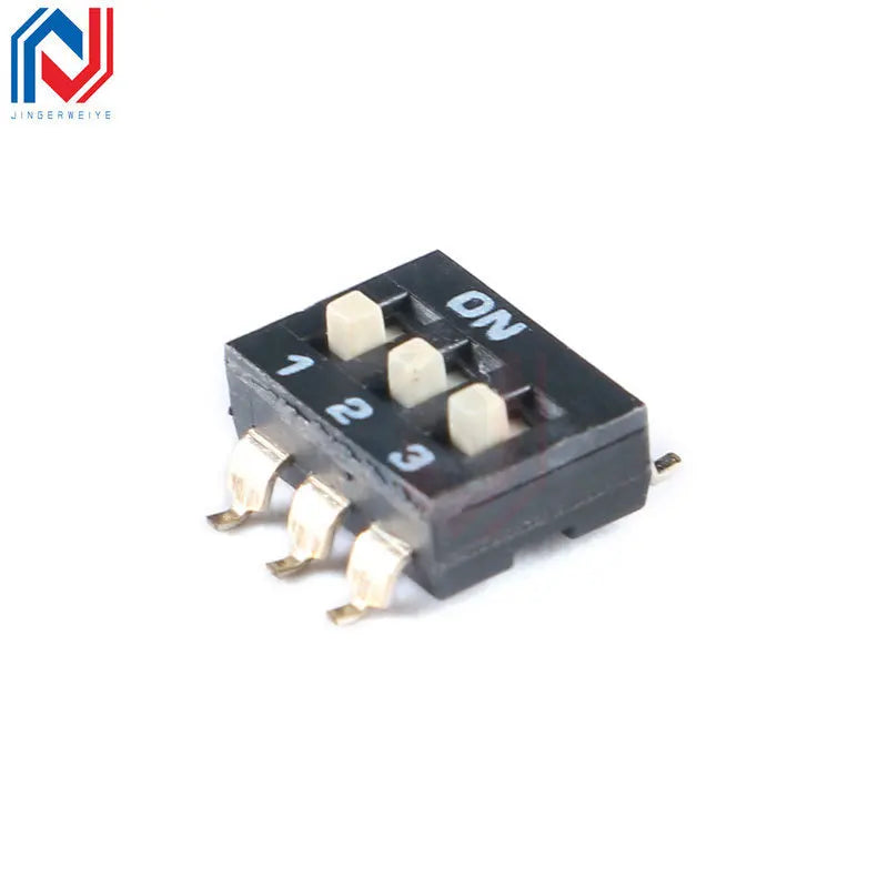 Slide Type SMT SMD Dip Switch Toggle 2.54mm 2Row 4Pin 2 Position/8 Pin 4 Position/16Pin 8 Position Black Switch Gold Plated Pin