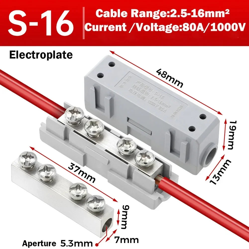 Wire Connector High Power Splitter Quick Electrical Cable Terminal Blocks Junction Box Connectors Large Current Conductor Brass