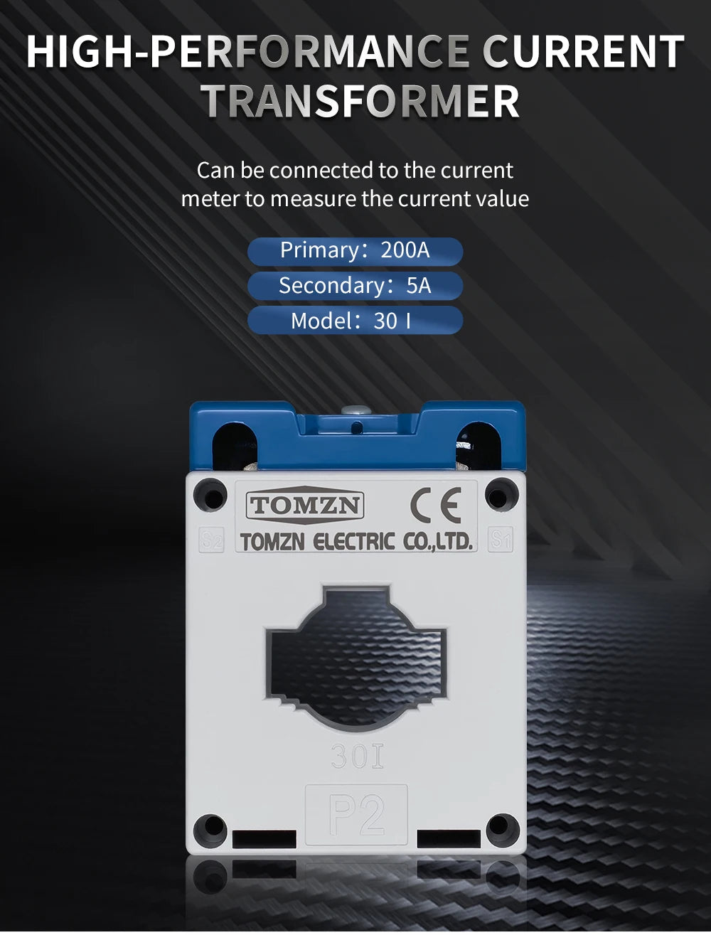 TOMZN Current Transformer 75/5A 2000/5A 1:400 1:15 CT 75A 100A 150A 200A 250A 1000A 1500A 2000A Factory Price Sealed Busbar Type