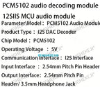 1let Interface I2S PCM5102A DAC Decoder GY-PCM5102 Player Module For Raspberry Pi pHAT Format Board Digital PCM5102 Audio Board