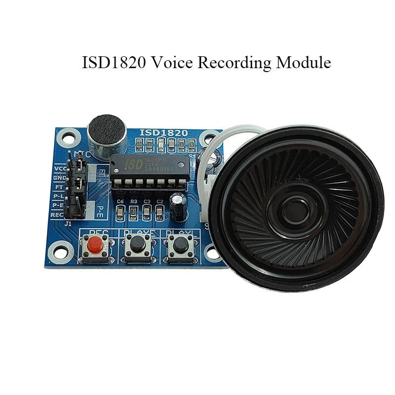 ISD1820 Voice Recording Recorder Module With Mic Sound Audio Loudspeaker, Voice Module, Audio Recording & Playback Module DC3-5V