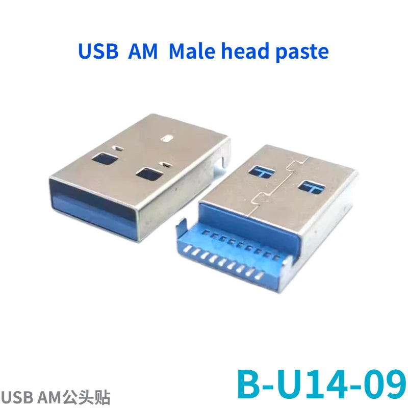 5PCS  USB Connector 3.0 A-type Female Socket AF Type 90 Degree Side Plug 180 Degree USB 3.0 B-port Printer Data