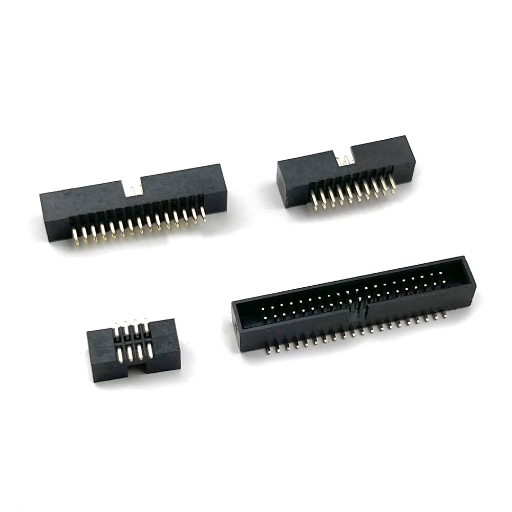 5Pcs DC3 Dual Row Male Connector PCB Header 1.27mm 2.0mm 2.54mm Pitch, Straight/RA/SMT Pin Header for Electronics(6-40 Pins)