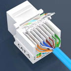 UTP Network Connector Cat5e Cat6 RJ45 Ethernet Module Tool-Less White Module Coupler Coupler Socket