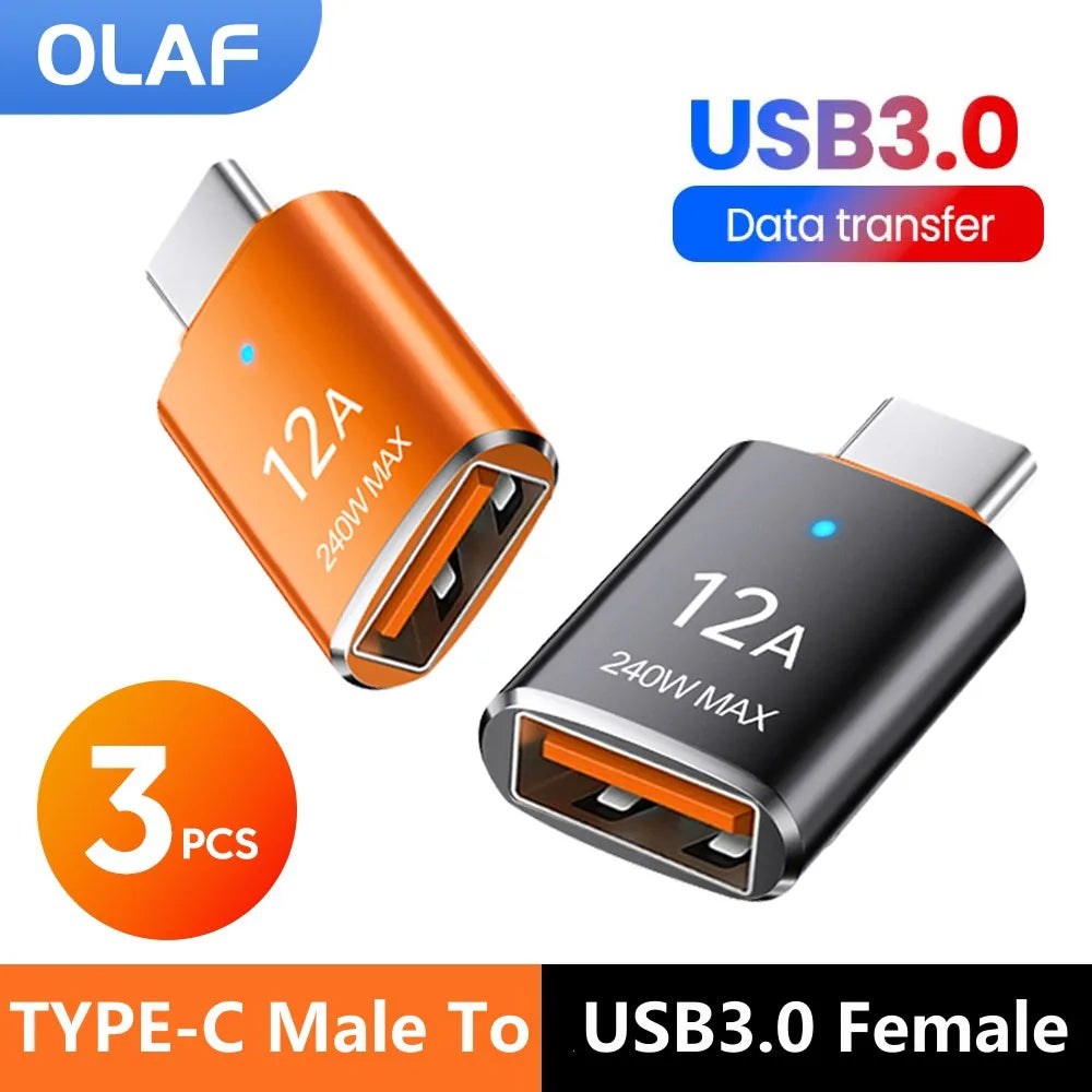 USB3.0 OTG Adapter Type C Male to USB3.0 Female Converter Fast Data Transfer Connector for iphone 15 Samsung Huawei Xiaomi