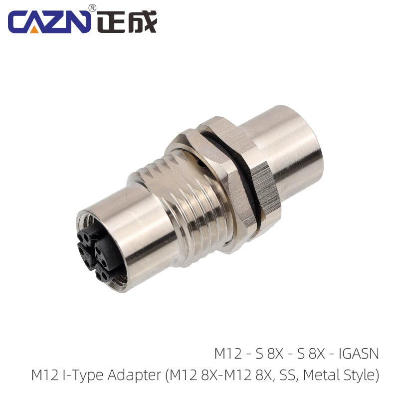 Industrial M12 Waterproof Connector 8-Pin Core to RJ45 X-Coded Straight Angled Socket for Networking And Electronics