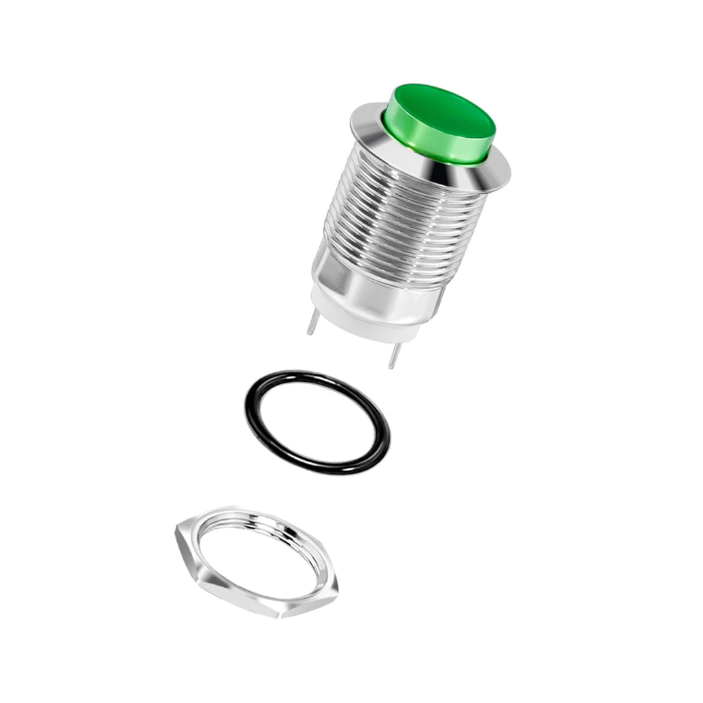 1 PCS 12mm Waterproof Momentary High Round Metal Push Button Switch Car Start Horn Speaker Bell Automatic Reset