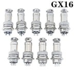 GX16 Aviation Plug Socket Connector 2/3/4/5/6/7/8/9/10Pin M16 Metal Male Female Fixing Panel Mount Docking In-line Joint Adapter