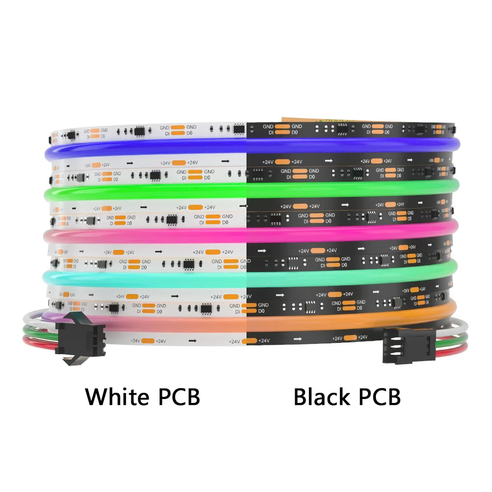 RGB-IC COB LED Strip with Tuya Wifi Controller 2.4G Remote Alexa Google Home Rainbow Color Addressable LED Tape 10m 20m 25m Kit