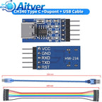 FT232RL CH340N Type C USB to TTL UART Module 3.3V 5V Serial Adapter with Dupont Cable for Arduino ESP32 ESP8266 STM32