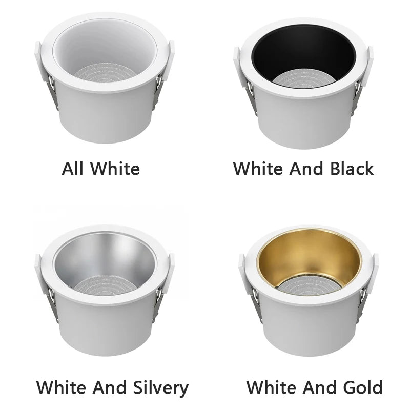 LED High-Efficiency Recessed, Ceiling Light Anti Glare Downlight,Tuya Bluetooth/ Zigbee matter Smart Lamp Lighting AC85V-260V