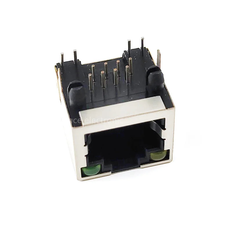 RJ45 Network Port Adapter Test Board Horizontal 8p Crystal Head Female Socket Circuit Board with Light