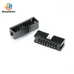 10PCS DC3 2.54mm Pitch Dual Row PCB Header - Male Straight/Right Angle Pin Socket (6P/8P/10P/14P/16P/20P/30P/34P/40P)