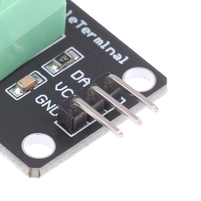 DS18B20 Temperature Sensor Module Waterproof Digital Sensor Cable Stainless Steel Probe Terminal Adapter For Arduino
