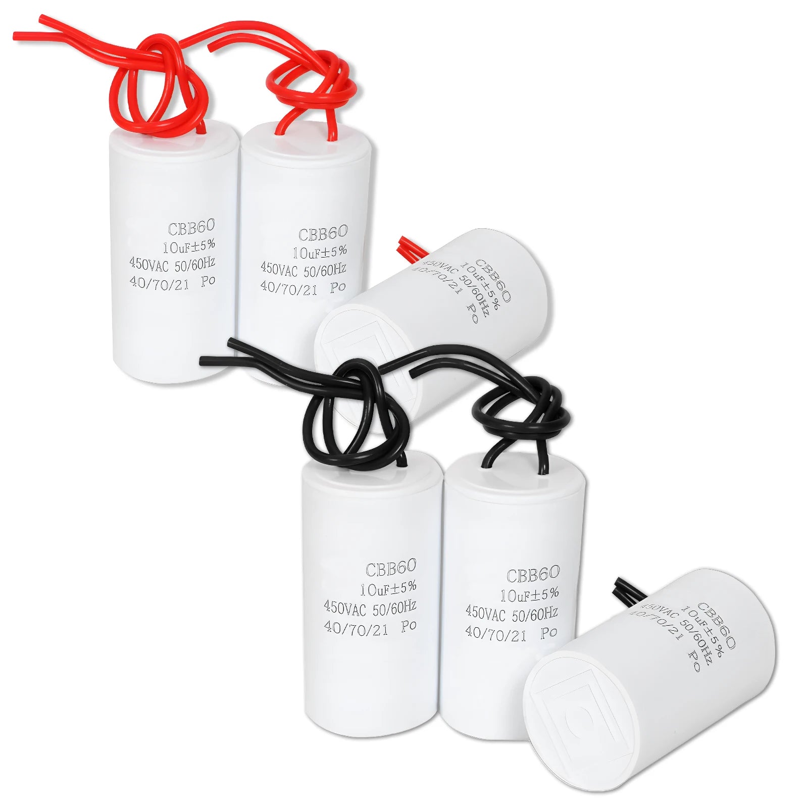 4-25uf Motor Run Capacitor, AC CBB60 Start Capacitors 450V 50/60Hz for Air Conditioner