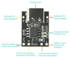 1-10pcs USB TP4057/56 1A Lithium Battery Charging Protection Board Module Micro Type-C Polymer Battery Over Temperature