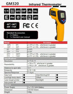 Digital Infrared Thermometer Non-Contact Temperature Gun LCD Backlight Temperature Meter For Industrial Kitchen Outdoor