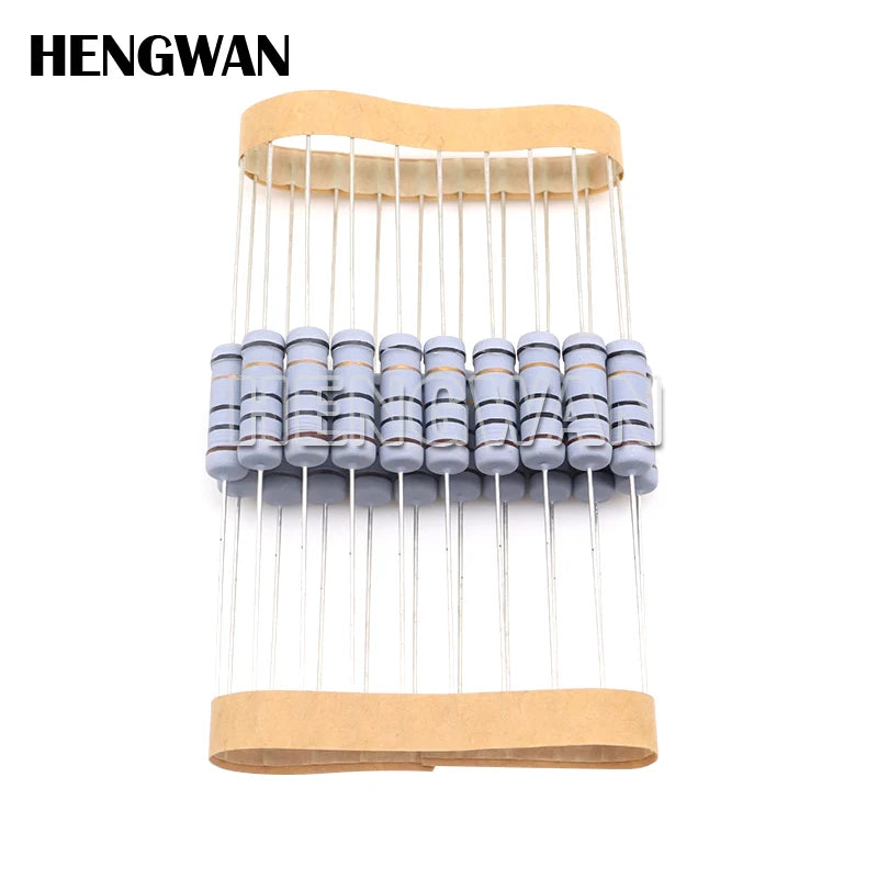 20pcs 2W 5% Wire Wound Resistor Fuse Winding Resistance 0.1R 0.05 0.1 0.22 0.33 0.47 0.5 1 2.2 3 4.7 5.1 6.8 10 22 47 51 100 ohm