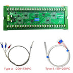 16CH DC 12V 24V Temperature Analog PT100 Resistance RS485 Collector Modbus RTU -40-500 High Temperature Acquisition Board