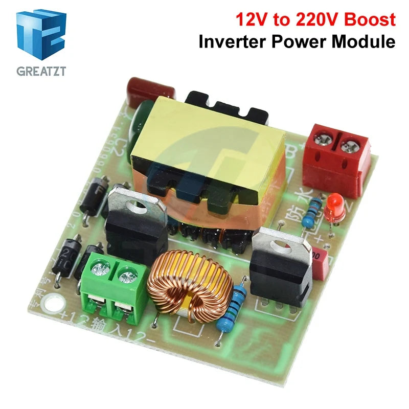 GREATZT 12V To 220V Step UP Power Module 120W DC-AC Boost Inverter Module Dual Channel Inverse Converter Booster Module Power