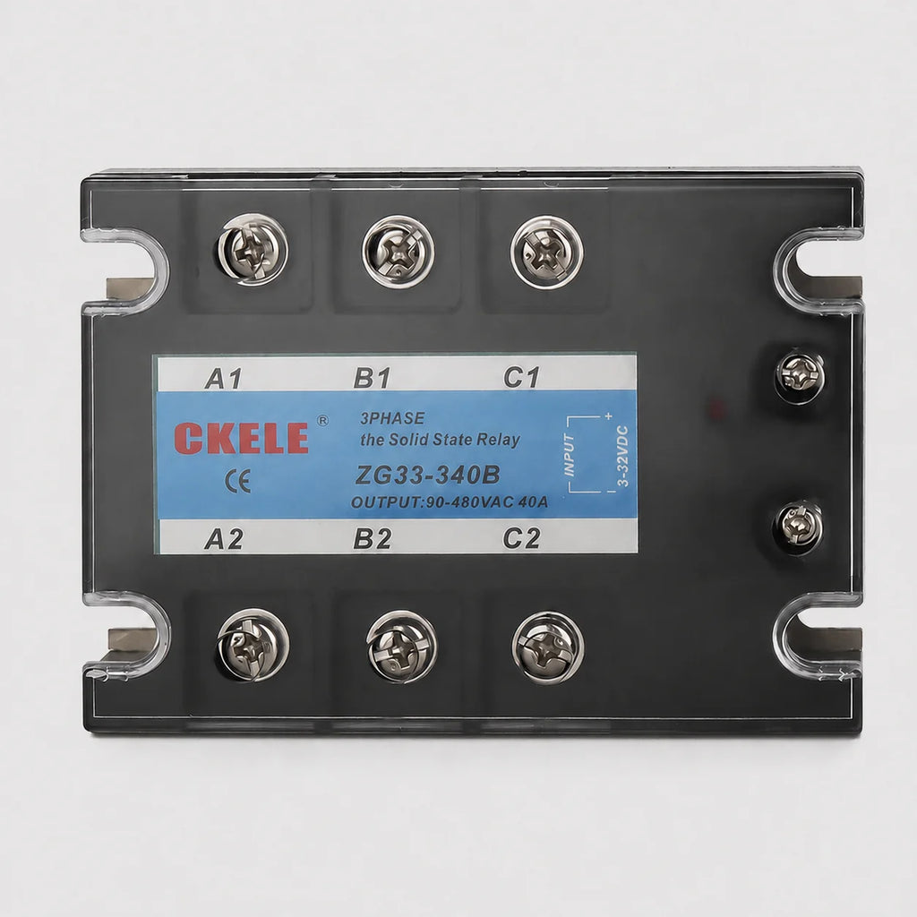 CKELE ZG33 3 Phase Solid State Relay SSR 10A 25A 40A 50A 60A 80A 100A 120A DC 3-32V Control AC 90-480V 380VAC