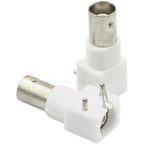 5pcs BNC Female Right Angle Panel Mount Plastic Type White PC Board PCB With Nut bulkhead Connector