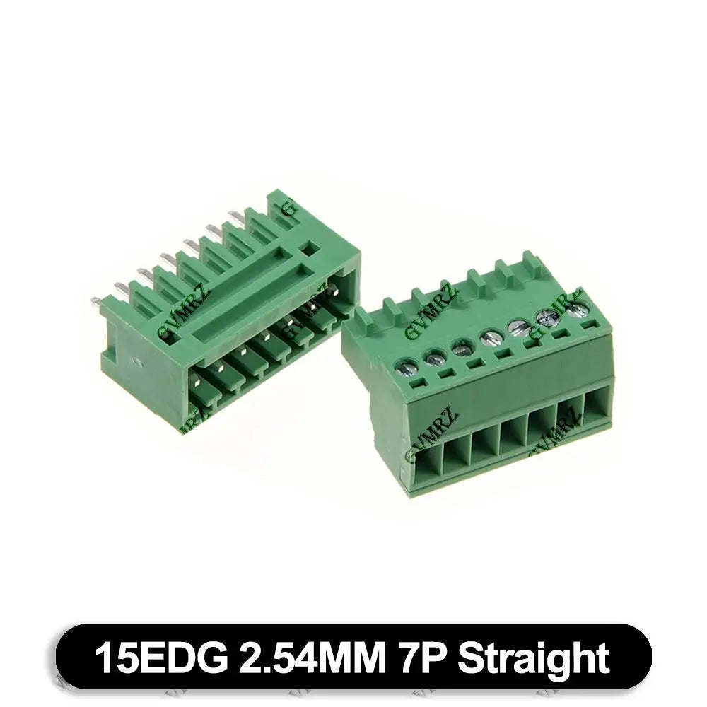 5Set 15EDG 2.54mm PCB Seal Screw Terminal Block 2 ~ 12 Pin KF15EDG Female Socket Pin Header Wire Connector +2.54 Male Plug 9P