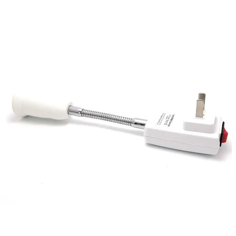 2PCS Flexible Tube E27 to EU UK US Plug Lamp Holder Converter Australia Rotary LED Light Base Bulb Socket With Switch