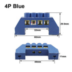 Blue Green White Bridge Design Zero Line 4-12 Pole Screw Brass Copper Grounding Strip Terminal Block Connector Earth And Neutral