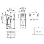 5/10PCS KCD11 Rocker Switch 10*15mm Mini Push Button Switch ON-OFF / ON-OFF-ON 2 Pins / 3 Pins 3A 250VAC / 6A 125VAC 10x15mm