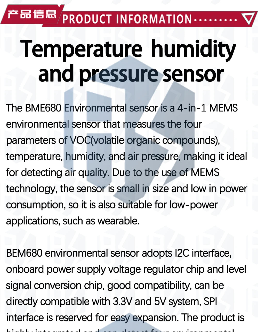 CJMCU-680 BME680 Digital Temperature Humidity Pressure Sensors High Altitude Detection Module For Arduino