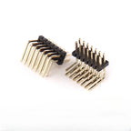 10pcs 1.27mm Pitch Dual Row Bent Right Angle 90 Degree 2*2/3/4/5/6/7/8-50P Dual Row Male Pin Header PCB Board Connector