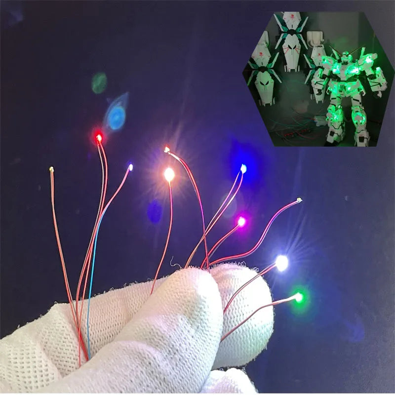 0805 1206 0603 Micro SMD 3V Led Light Wired 30CM DIY Materials Lamp For Model Making HO Railway Scene Layout Accessory 10Pcs
