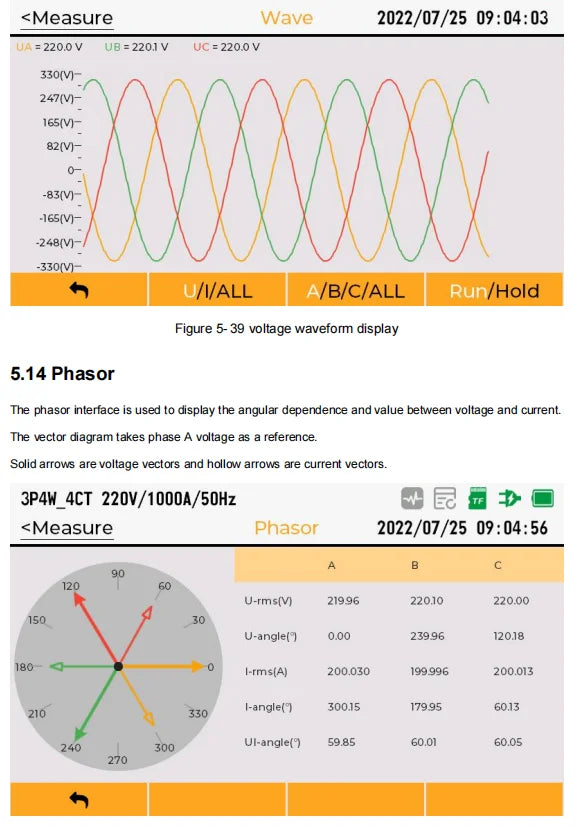 MQ41 Power Quality Analyzer Large Current Rogowski Coil Power Meter Energy Consumption Power Harmonic Waveform Recording