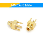 1-10PCS MCX MMCX Male Female PCB Mount Straight RF Coax Connector Right Angle 90-Degree Goldplated Welding Terminal