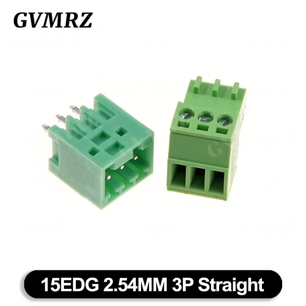 5Set/lot 15EDG 2.54mm PCB Seal Screw Terminal Block 2 ~ 12 Pin KF15EDG 2.54 Male Plug + Female Socket Pin Header Wire Connector