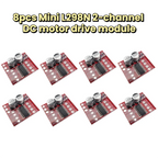 100% Brand New 8pcs Mini L298N Motor Driver Module Dual Channel DC Motor H-Bridge Board PWM Speed Control for Arduino Smart Car