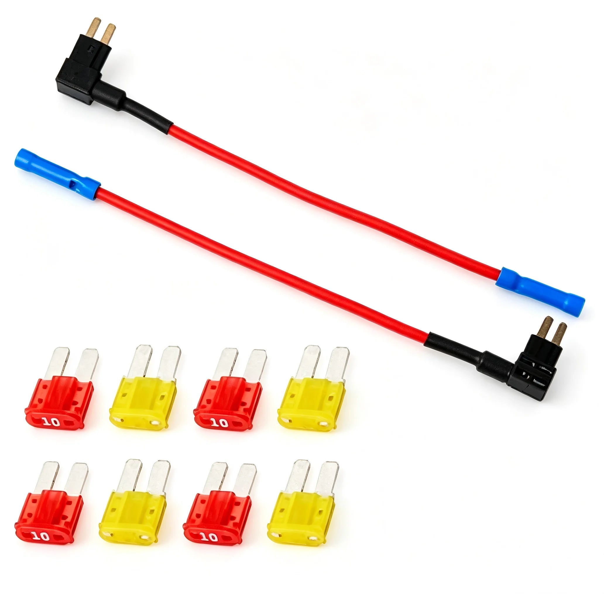 BEECHIP 12V Fuse Holder Add-a-circuit TAP Adapter Micro2 Mini Small Standard ATM APM Blade Auto Fuse  with 10A Blade Car Fuse