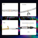 1m USB LED Strip Lights 60LEDs/m RGB Tape SMD 2835 With Remote Control Flexible Tape Diode Ribbon TV Backlight Room Decor
