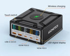 260W USB C GaN Charger, Desktop Wireless Charger PD3.1 140W 100W Fast Charging Station, Power for MacBook Pro iPhone 15 Samsung