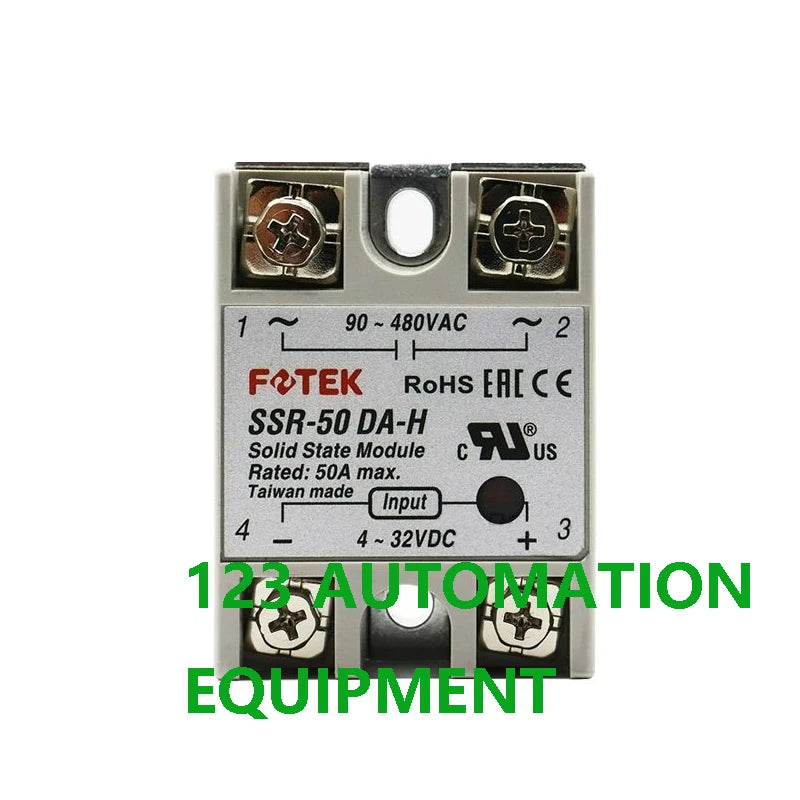 Authentic New FOTEK SSR-10DA 25DA 40DA 50DA 75DA SSR-10DA 25DA 40DA 50DA 75DA-H Solid State Relays Module 10A 25A 40A 50A 75A