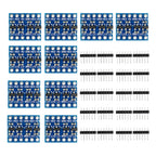 10pcs 4MOS Transistor Level Conversion Module 3V and 5V 4 Channels Logic Level Shifter 4 Way Bi-Directional Module High Speed