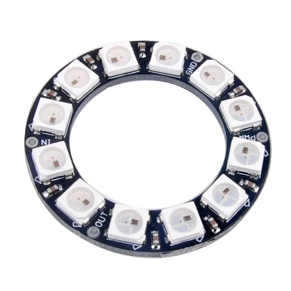 WS2812B 5050 RGB LED Ring 7 / 8 / 12 / 16 / 24 / 60 Bits Lamp Light with Integrated Drivers WS2812 for Arduino Raspberry Pi