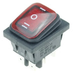 1pcs On Off On 12V/220V Heavy Duty 6 Pin DPDT IP67 Waterproof Auto Boat Marine Toggle Rocker Switch with LED 12V 220V 27x22mm