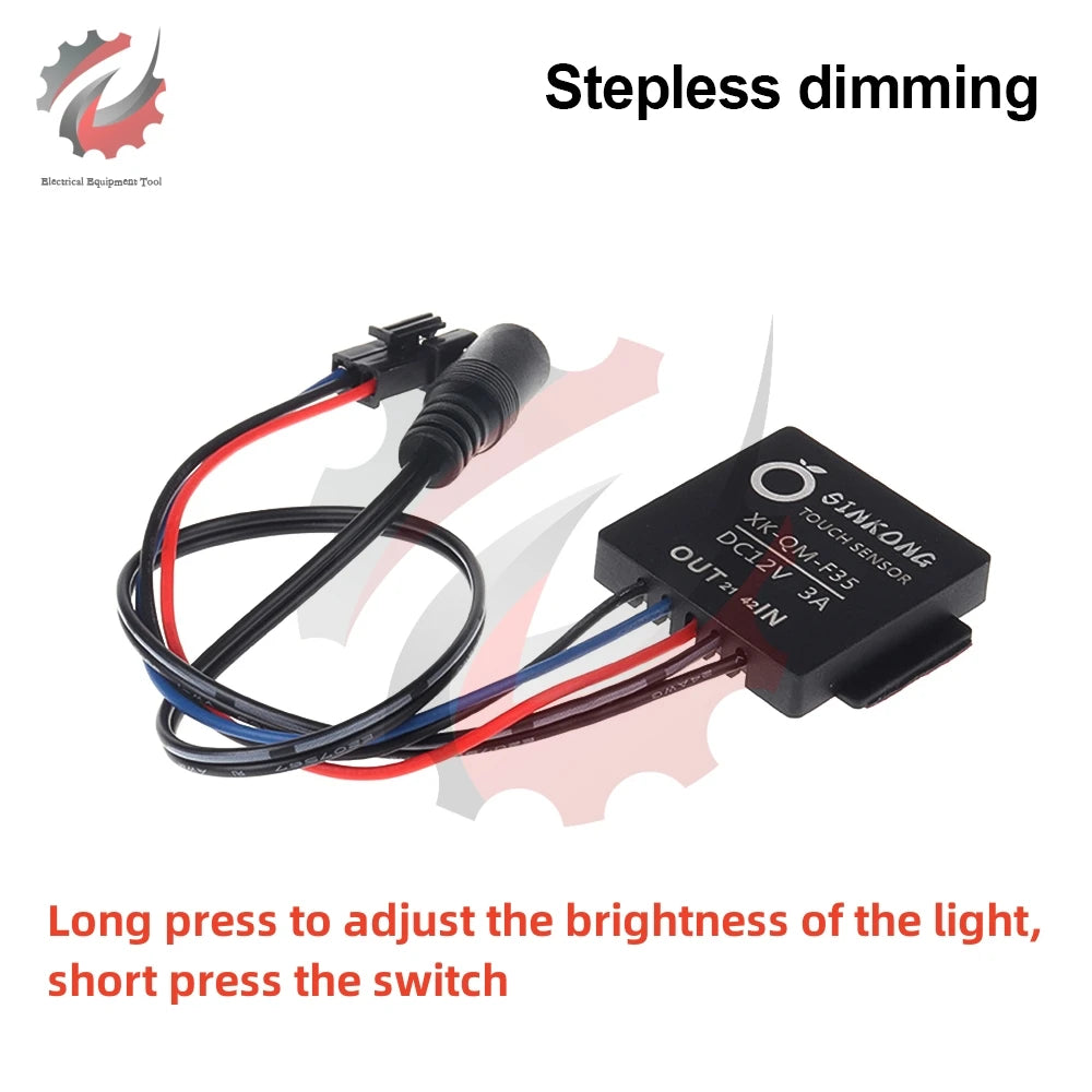 DC 5-12V Bathroom Mirror Switch Touch Switch Sensor Stepless LED Inductive Dimming Touch Dimmer Switch for Led Light Mirror