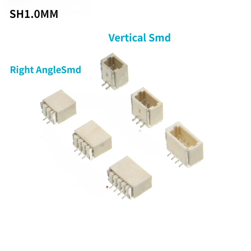 20pcs SH1.0 1.25 ZH1.5 PH2.0 XH2.54 mm Male Pin Header Socket Dip/Right Angle RA SMD SMT 2/3/4/5/6/7/8/9/10/12P Wafer