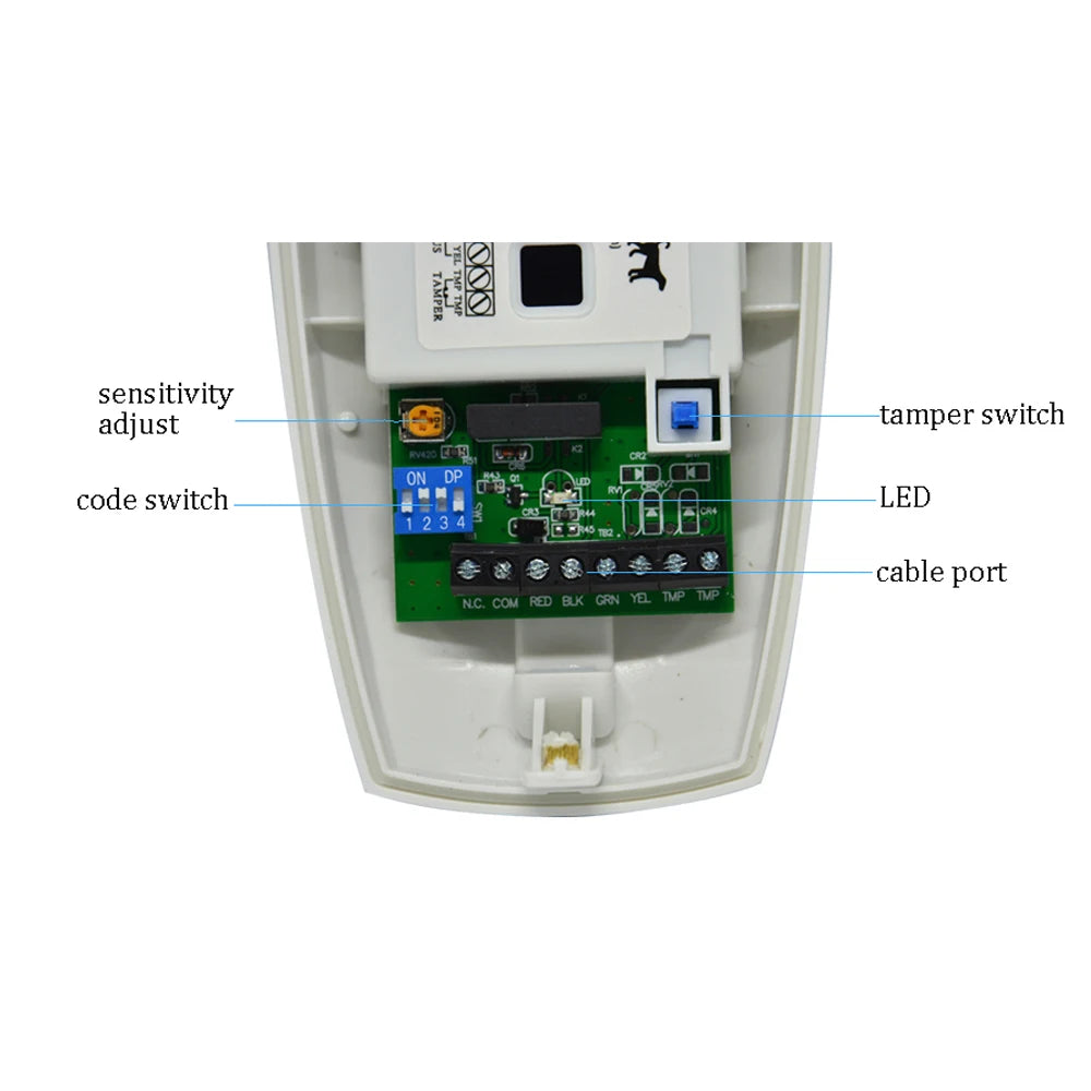 1Pcs Outdoor IP45 Waterproof 12Vdc Wire Infrared Detector Home Security DG85 Dual Motion Sensor Pet Friendly NC Relay Signal